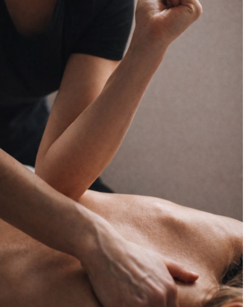 Deep tissue massage in Llandudno at HUSH Therapies using slower deeper pressure