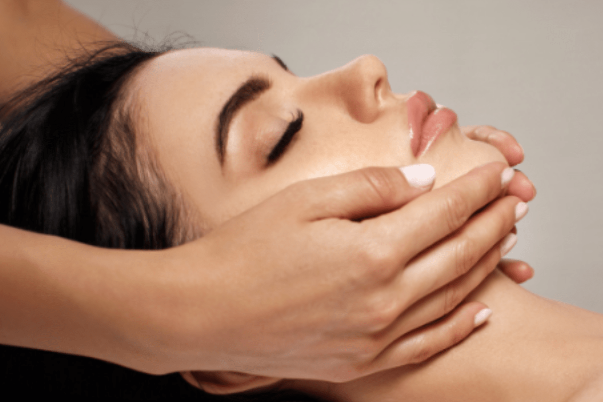 Facial treatment using professional skincare at HUSH Therapies in Llandudno
