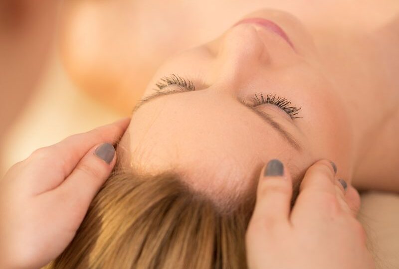 Head in the Clouds head massage in Llandudno at HUSH Therapies with gentle face massage and steam hair treatment using nourishing oils