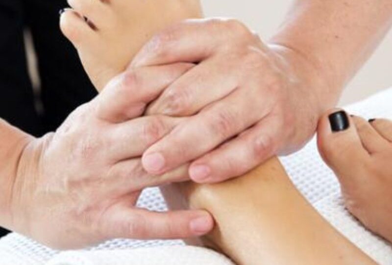 Leg and foot massage in Llandudno at HUSH Therapies focusing on tired legs and feet to improve comfort