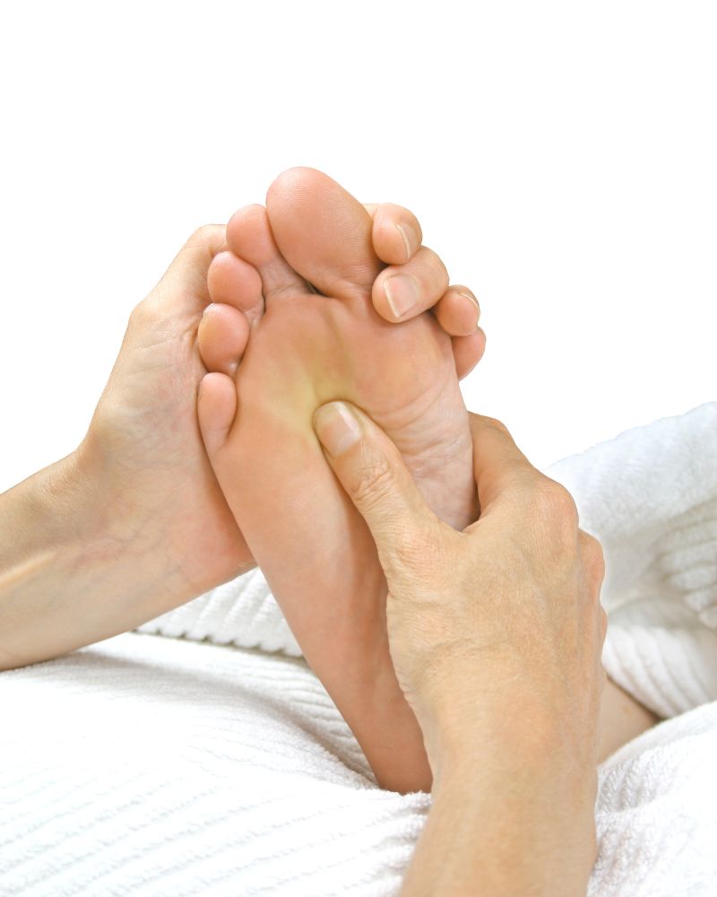 Oncology reflexology in Llandudno at HUSH Therapies using gentle adapted techniques on the feet to support comfort