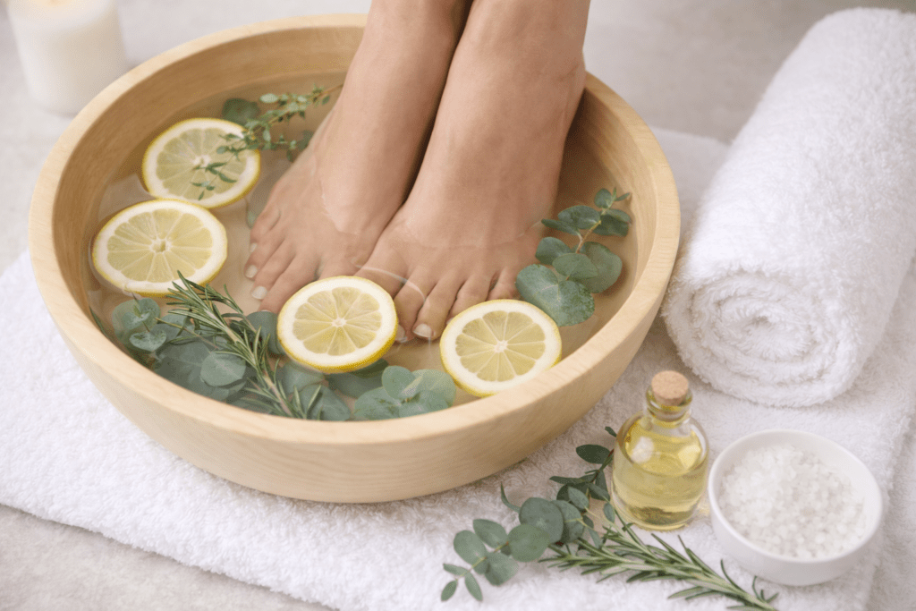 Spring Renewal seasonal treatment in Llandudno combining foot care, massage and facial