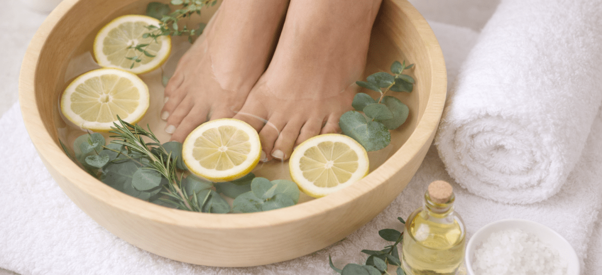 Spring Renewal treatment in Llandudno at HUSH Therapies with foot soak and facial